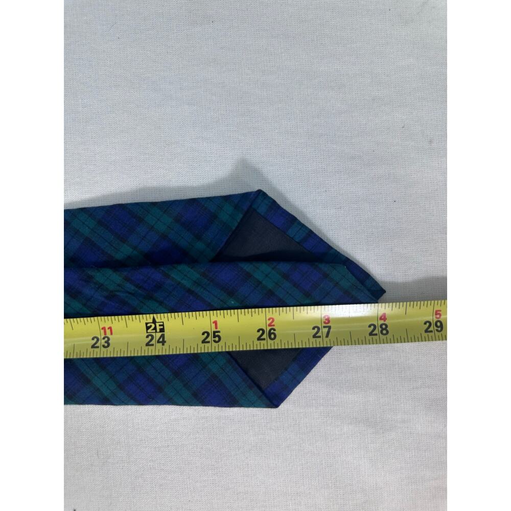 Vintage Disney Mickey Unlimited Green & Blue Plaid Tie Micky Mouse Golfing 90s - Picture 5 of 7